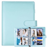 A5 Notebook Photocard Binder with 4 Pockets Sleeves 6 Ring  PU Leather Binder Loose Leaf Personal Or