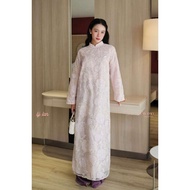 [LY LAN] Hong Yen embroidered long-sleeved straight organza ao dai, luxurious ao dai, wedding ao dai