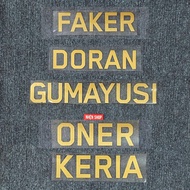 MARKING NAME GOLD TAG PRINTED SHIRT 2025 T1 WORLDS UNIFORM JACKET