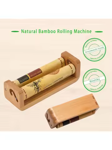 Eco Rolling Machine Natural Bamboo 78mm 110mm Manual Roller Hand Cigarette Maker Rolling Machine