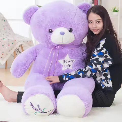 35/80cm Cute Purple Bear Plush Toys High Quality Stuffed Lovely Animals Bear Dolls for Classmate Kid