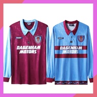 Retro 95-97  West Ham United Long sleeved Home and Away Thai Edition Top Quality AAA