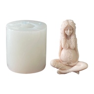 Handmade Great Gaia Goddesse Statue Candle Mold 3D Silicone Mother Earth Mould Love Woman Home Gypsu