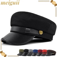 MEIGUII Navy Cap, Vintage Flat Top Hat Beret Hats, Flat  Cap Duck Tongue Cap Painters Cap Warm Flat 