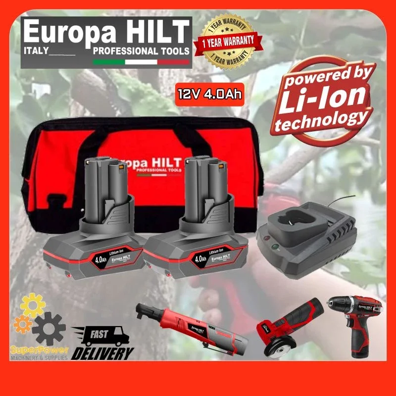 Europa HILT ITALY 12v 4.0Ah/2.0Ah Battery Starter Kit