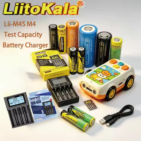LiitoKala Lii-M4S M4 Test Capacity Battery Charger for 3.7V 1.2V 18650 26650 21700 14500 18350 17500