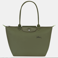 Genuine longchamp Le Pliage Green Handbag L foldable green long handle waterproof Canvas Shoulder Bags large size Tote Bag L1899919479 Forest color made in france