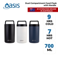 Oasis Stainless Steel Insulated Dual Compartment Food Flask with Handle 700ML