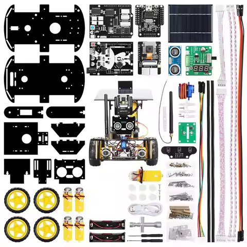 OTWT Programmable Robot Car Kit For Arduino Profesional ESP32 Cam Solar Tracking And Charging Set DI