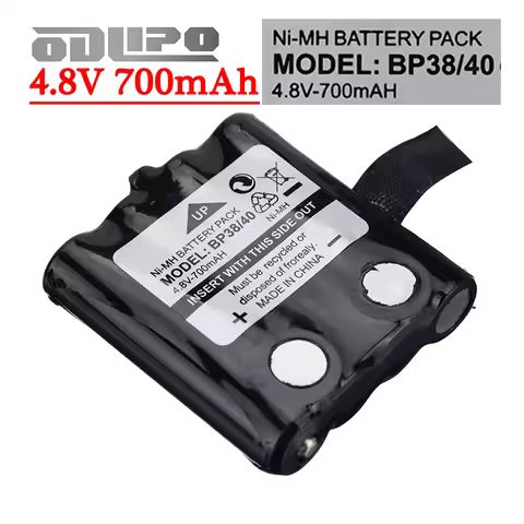 New 4.8V 700mAh NI-MH Rechargeable Battery For Uniden BP-38 BP-39 BP-40 BT-1013 BT-537 FRS-008 2Way 