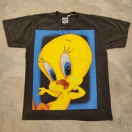 TWEETY Yellow Bird Cartoon Pattern Shirt Band Tour