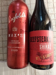 左邊：Penfolds Max's Shiraz Cabernet 2020品牌背景： 這是澳洲國寶級酒莊 Penfolds（奔富） 為了致敬其傳奇首席釀酒師 Max Schubert。右邊：Beef