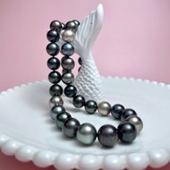 天然海水珍珠 大溪地黑珍珠 跳色 項鏈