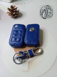 ซองหนังกุญแจMG ZS ซแงกุญแจรถยนต์ MG ZS ซองหนัง รีโมท กุญแจ เคส ปลอกกุญแจ MG (กุญแจพับ 3ปุ่ม)