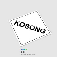 B3 WASTE SYMBOL STICKER - EMPTY