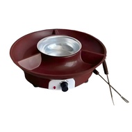 Electric Fondue Set with Fork Chocolate Melting Pot Chocolate Melting Candy Melting Fondue Pot -beet