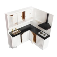 [Kesoto1] Miniature 1:12 Scale Dollhouse Kitchen Furniture Set Dining room set White