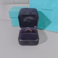 Tiffany蒂芙尼 Lock系列 18k黃金雙U形鎖戒指，50碼