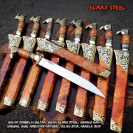 GOLOK SEMBELIH BAJA ELMAX x BURL AMBOYN ORIGINAL