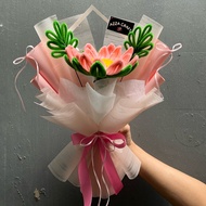 Lotus flower bouquet - lotus flower bouquet - wire feather flower bouquet - medium bouquet - flower 