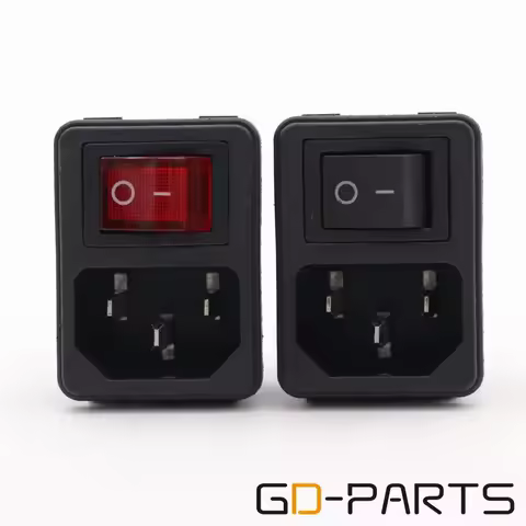 IEC 320 C14 Mains AC Power Socket Inlet Receptacle With ON OFF Red Black Rocker Switch CE CCC TUV KC