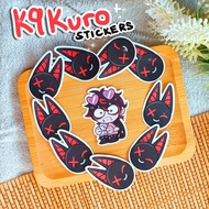 K9Kuro Whisper Glitter stickers 6cm VSHOJO K9kuro
