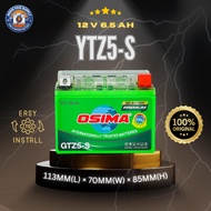 OSIMA GTZ5-S PREMIUM GREEN GEL Battery 12V 5AH | LC135 WAVE125 Y15 Y16 | GTZ5 YTZ4 YTZ5 YTZ5S | Moto