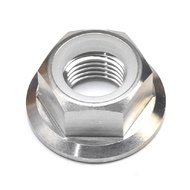 M5 M6 M7 M8 M10 M12 M14 Titanium Hex Flange Nut พร้อมล็อคไนลอนใส่ 3D เครื่องพิมพ์วัสดุการพิมพ์