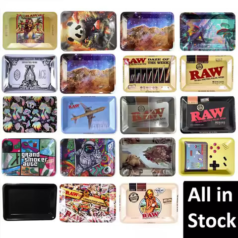 7x5 inch Metal Rolling Tray 18*12.5CM Tobacco Tinplate Cigarette Smoking Accessories