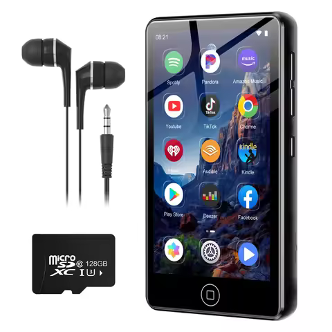 144GB MP3 player, supports Bluetooth and WiFi, Android Spotify music player, 4.02-inch touchscreen, 