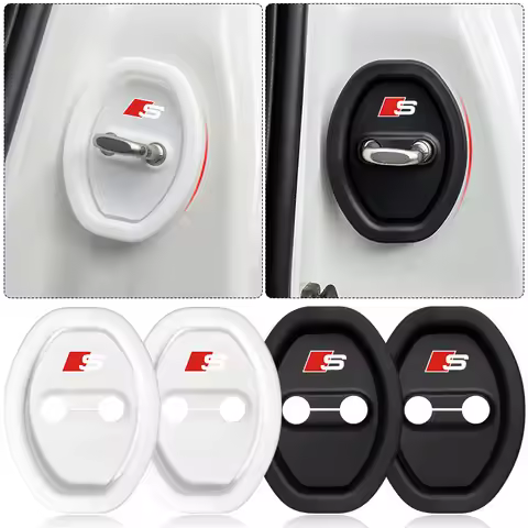 Car Door Lock Protect Cover Silica gel Case Accessories For Audi S Q5 A4 B9 B7 A1 A5 Q3 Q7 A6 C6 C7 