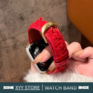 Woolen Cloth Leather Strap For iWatch SE 40mm 44mm Ultra 49mm 45mm 41mm Sport Wristbands iWatch Seri