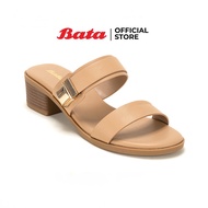 Bata บาจา รองเท้าส้นสูงแบบสวม ใส่ง่าย รองรับน้ำหนักเท้า สำหรับผู้หญิง รุ่น SILVIA สีดำ 6316035 สีน้ำตาล 6313035
