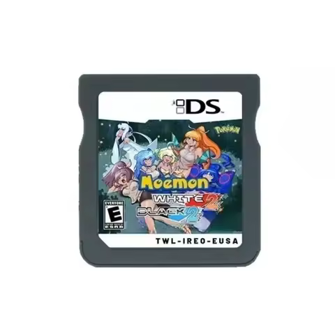 NDS Game Card Pokémon Moemon, Black 2 and White 2 US Version English Game