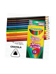 Lapices de Colores Crayola 12  piezas  Triangular