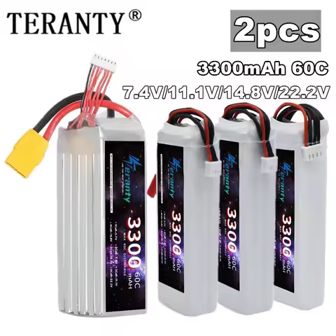 TERANTY 3300MAH 60C 7.4V 11.1V 14.8V 22.2V Lipo Battery For RC Car Drone Quadcopter Boat 2S 3S 4S 6S