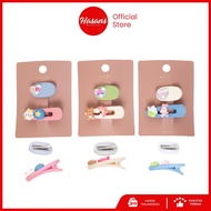 [1 Set] Cute Women's Hair Clips / Cartoon Motif Hair Pins / Hair Accessories / Adlib Hair Clip 03 Se