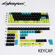 -LW- Cyberpunk Side Printing Keycaps PBT CHERRY Profile Mechanical Keyboard Cyberpunk Theme Keycaps