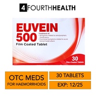Euvein 500mg 30 Tabs (Exp Dec 2025) - for acute hemorrhoidal attack
