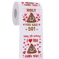 50th Birthday Gifts for Men and Women - Happy Prank Toilet Paper - 50th Birthday Decorations for Him