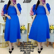 Dress Scuba Brukat combi mutiara import