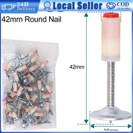 50/100PCS Round Steel Nail Gun Rivet Gun Bullet Nail Gun Ceiling Round Nail 27mm Artifact Nail Concr