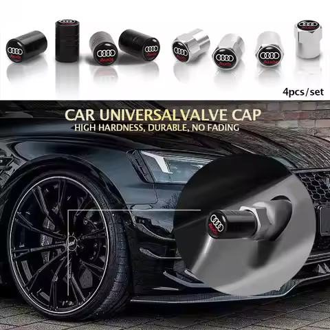 4 pcs Car valve stem caps cover For Audi A1 A3 A4 A5 A6 A7 A8 Q2 Q3 Q5 Q7 TT S line S3 S4 S5 S6 R8 R