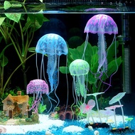 1pc Artificial Swim Effect Jellyfish Aquarium Decoration Fish Tank Underwater Live Plant Luminous Ornament Aquatic Landscape