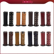 [Lohobby] Motorcycle PU Leather Handlebar Grip Cover Compatible with 22mm 7/8 inch to 25mm 1 inch Ha