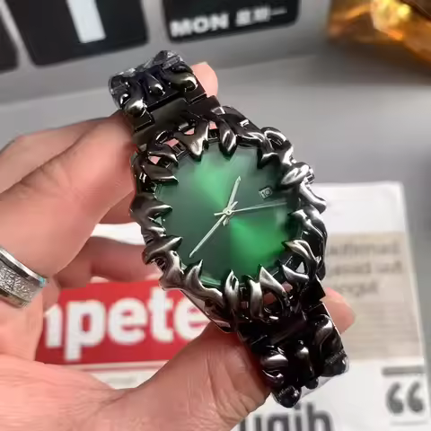 Claw Watch Alabaster Solid Creative Retro Y2K European and American Cool Trend Black Watch Advanced 