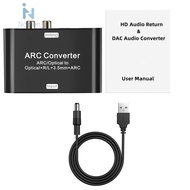 192Khz ARC Audio Extractor ARC SPDIF Optical To Optical 3.5mm L/R Stereo HDMI-Compatible ARC Return 