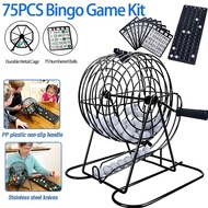 Bingo Deluxe Set Bingo Cage with Random Ball Selector Traditional Bingo Lotto Lottery Board Game
