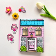 Toca Life worldquiet book Toca Boca modern house pink lady-paper doll