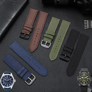 For Tissot Longines Seiko Citizen Male Nylon Canvas Waterproof Sweat-Proof Soft Comfortable Watch Strap Accessories 20 22mm